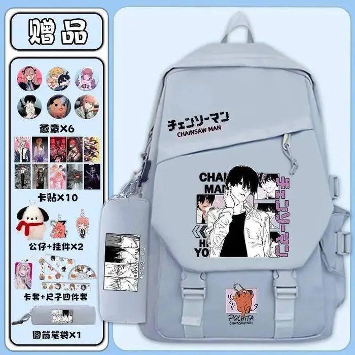 

Черный, белый, синий, розовый, мужской, студенческий, подростковый, школьные сумки, рюкзаки большой емкости, аниме-игра