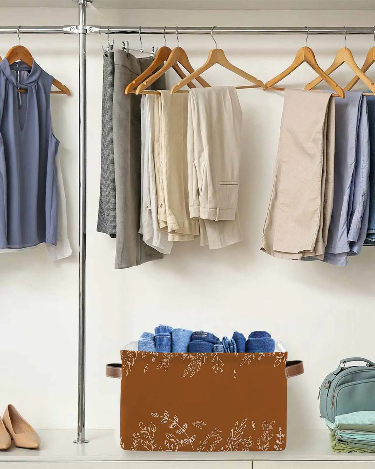 

Grid Pattern Autumn Harvest Waterproof Laundry Basket Folding Clothing Storage Basket Kids Toys Organizer Storage Bucket