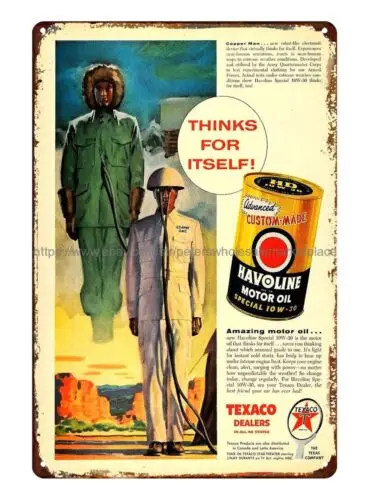 Дизайн украшения для дома 1956 Ad Texaco Havoline моторное масло Звездный кинотеатр жестяной знак