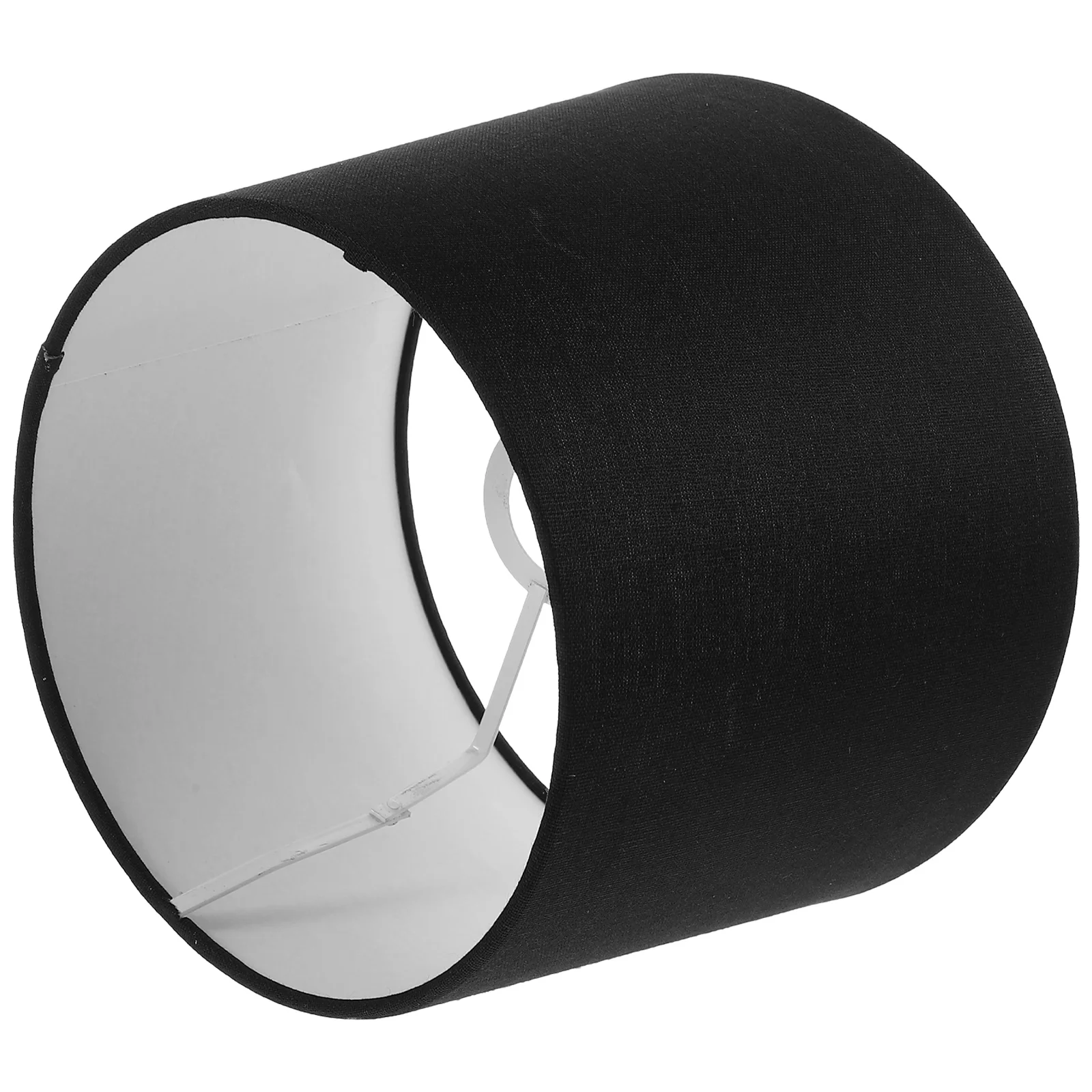 Cylindryczny klosz do żyrandola Zamiennik lampy Tkanina Metalowy wisiorek Małe abażury do stołu
