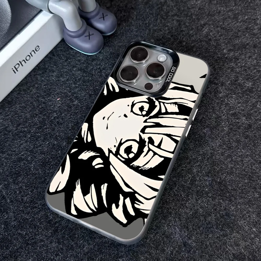 Demon Slayer Tanjirou Yoriichi Zenitsu Phone Case IMD Color Silver Shell For IPhone 16 15 14 13 12 11 Pro Max Plus
