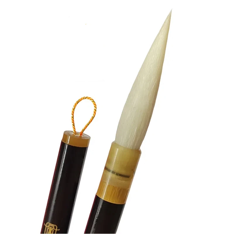 Woolen Hair Seal Script Calligraphy Brush Professional Running Cursive Script Brush Chinese Painting Character Practice Brush