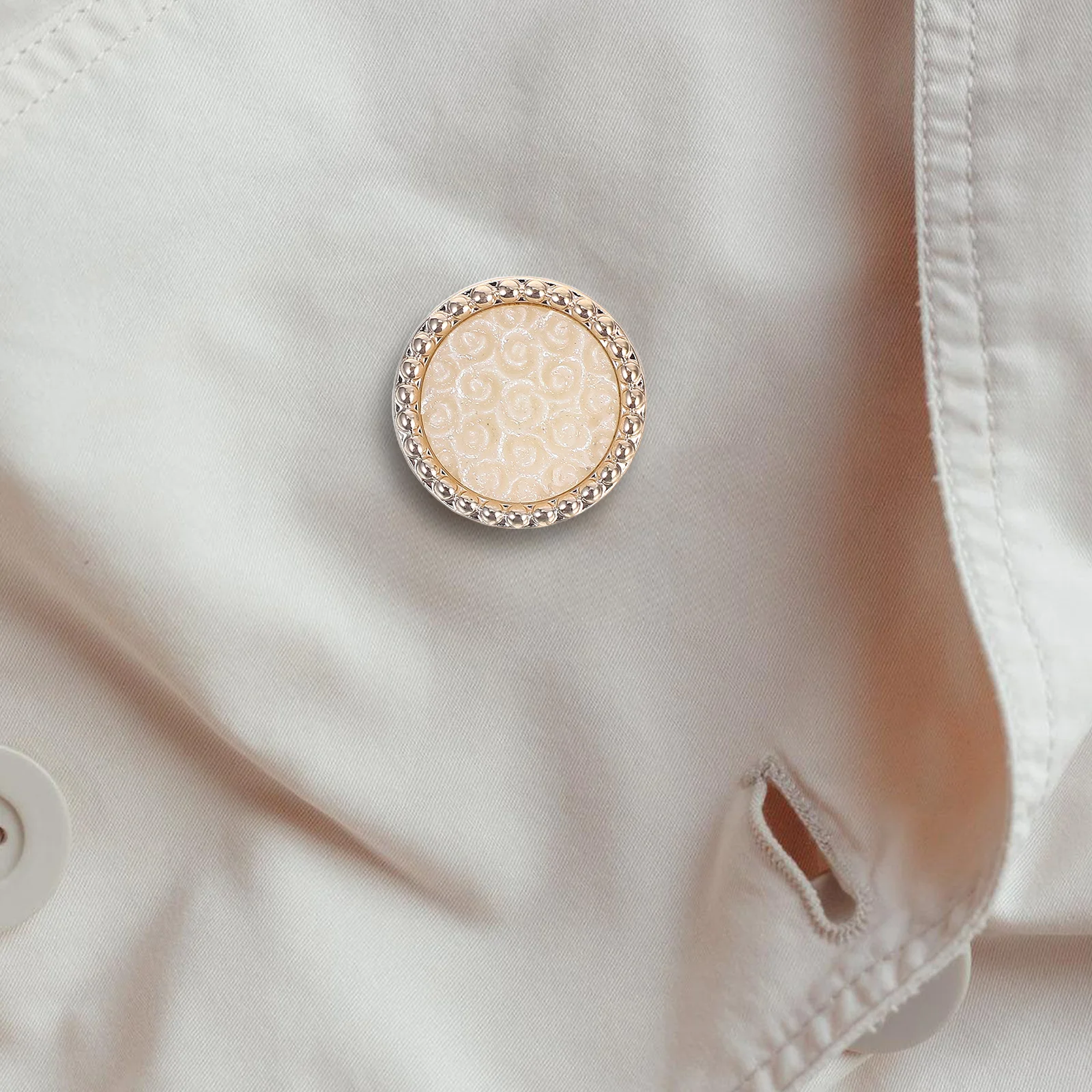 

15Pcs Round Rose Resin Buttons Stylish Decorative for Coats Sweaters Sleepwear DIY Sewing Craft Projects Buttons for Clothing