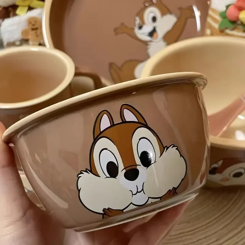 Nova disney chichiti tigela de renda cerâmica bonito beleza casa suprimentos café da manhã salada tigela cerâmica macarrão pauzinho presentes natal