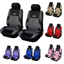 AUTOYOUTH 2PCS Car Seat Covers Set Universal Fit Most Car Covers Seat Cover with Tire Trace Craftsmanship