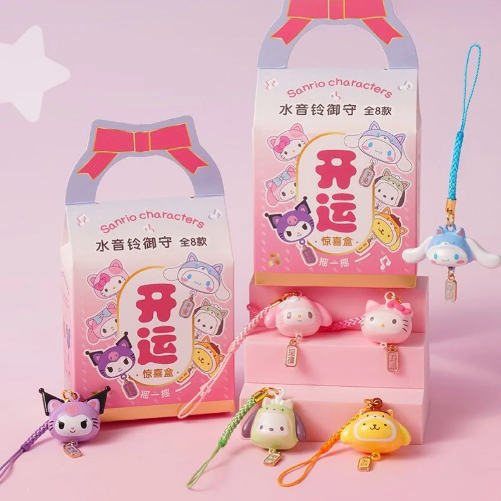 

Sanrio Family Kuromi Bell сюрприз коробка Cinnamoroll милый брелок сумка Украшение Подвеска загадочная искусственная девушка игрушка подарок