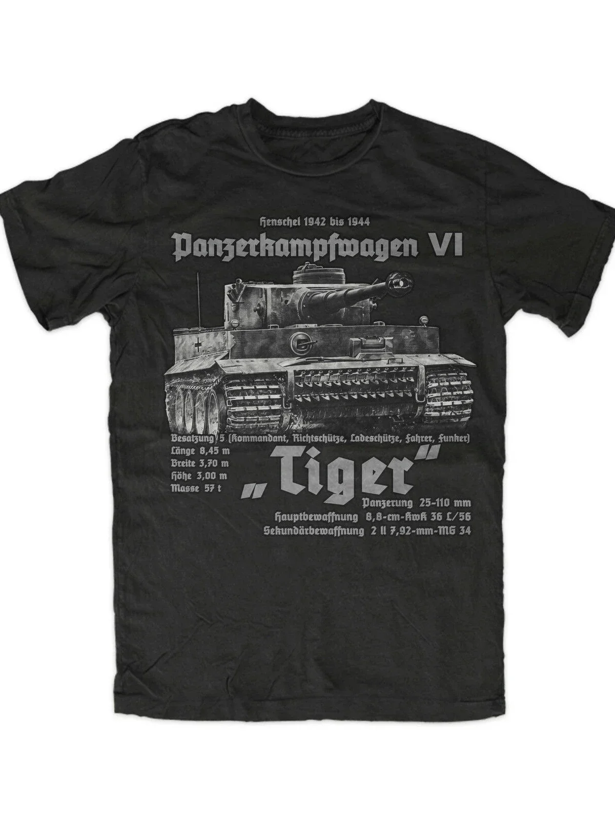 WW2 Wehrmacht Tank Force King Tiger Tank T-Shirt. Summer Cotton Short Sleeve O-Neck Mens T Shirt New S-3XL