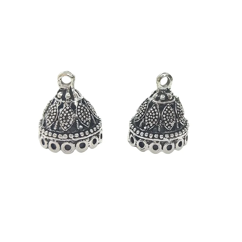 New 5pieces/bag 20*17mm Retro Zinc Alloy  Bell Shape Beads Tassels End Cap Charms Pendants for DIY Handmade Jewelry Accessories