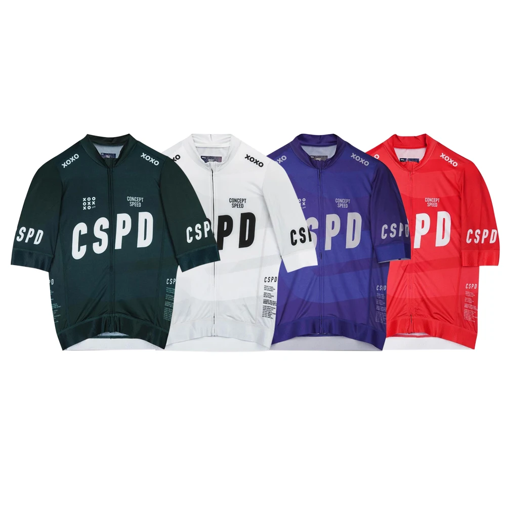

CSPD Men Women Cycling Jersey Short Sleeve Maillot Ciclismo Hombre Summer Mountain Bike Jersey Breathable Bicycle Cycling Shirts