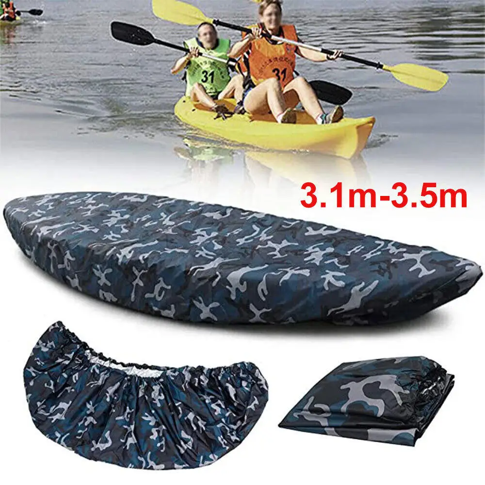 Universal Fit Canoe Boat Cover Kayak Protective Elastic Rip-Resistant Oxford Waterproof Dustproof Protection Sunscreen Cover