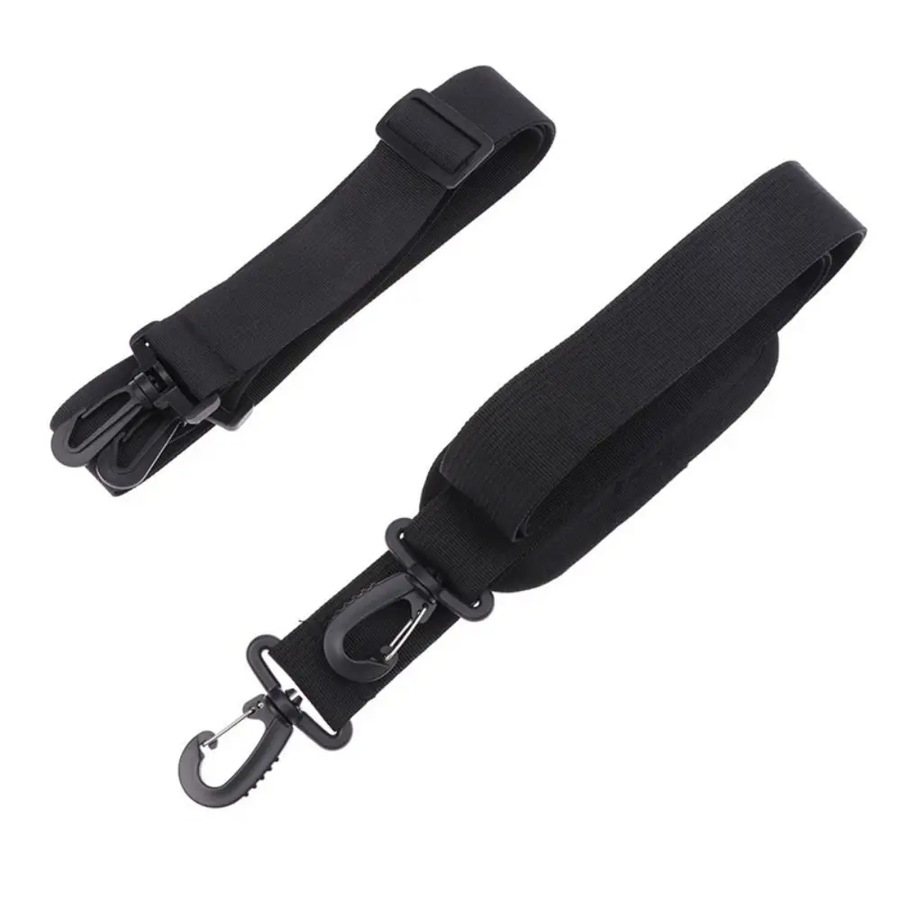 Black Nylon Adjustable Shoulder Strap Durable Detachable Bag Shoulder Belt Simple Solid Color Replacement Belt with Shoulder Pad