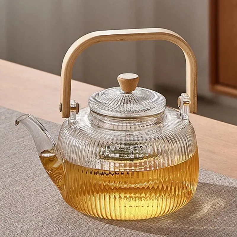 High Borosilicate Glass Teapot - with Built-in Filter Household Flower Tea Pot Electric Ceramic Stove Kettle Tea Maker