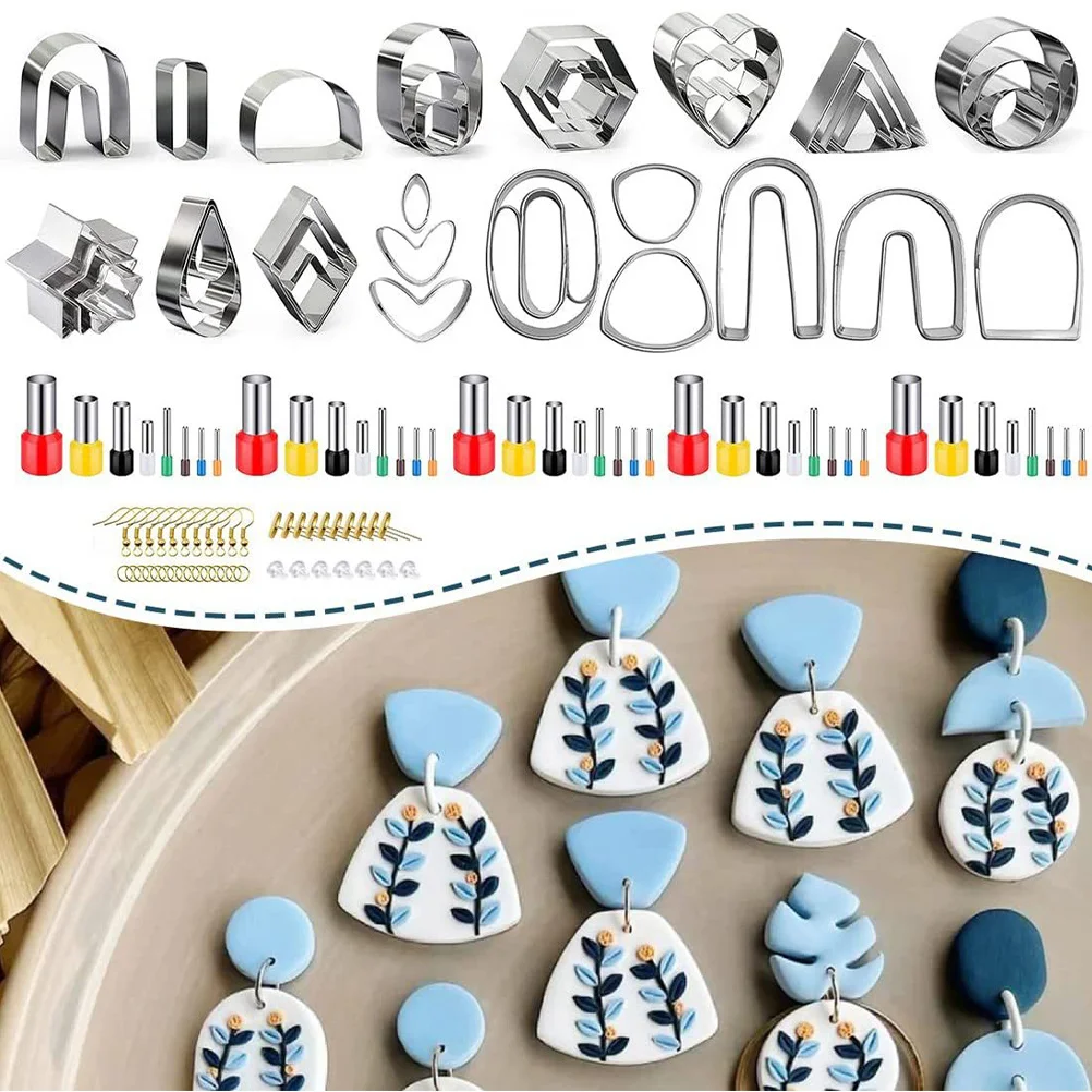 1 set 1 Set Clay Earring Cutters Kit For Jewelry Making Tool Polymer Clay Crafts Diy Accessories Mold Cutter Set Tools