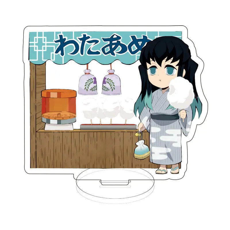 Anime Demon Slayer Peripheral Stand Acrylic Agatsuma Zenitsu Cute Character Desktop Decoration Christmas Gift Children's Toy