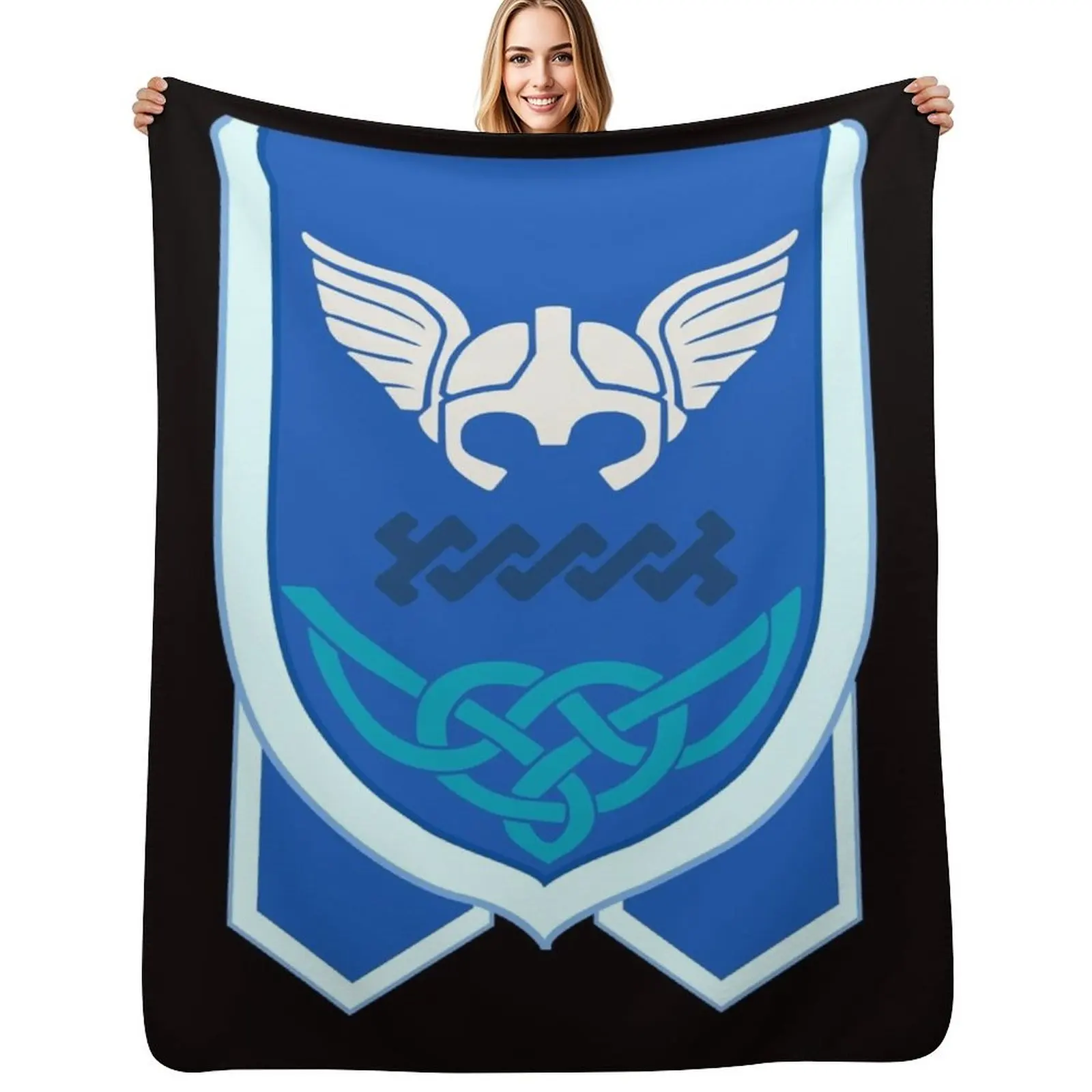Brawlhalla Platinum Rank Colored Throw Blanket Modern Design Soft Blanket for Home Decor