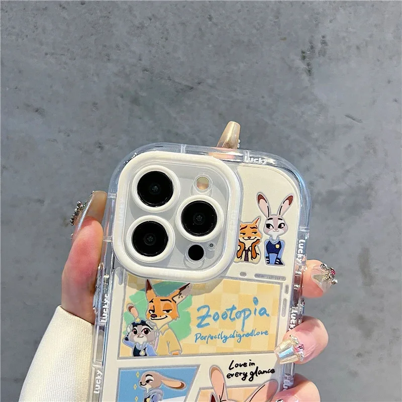 Чехол для телефона Disney Zootopia из ТПУ для iPhone 17, Air 16, 15, 14, 13, 17 Pro Max, защита от падения и столкновений, задняя крышка, противоударный чехол