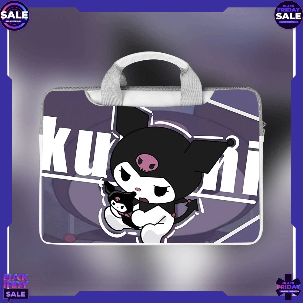 

Hello Kitty Kuromi Portable Laptop Bag Protective Cover for Macbook 12 13 14 15.6 16 Inch Macbook Air ASUS Huawei Briefcase Gift