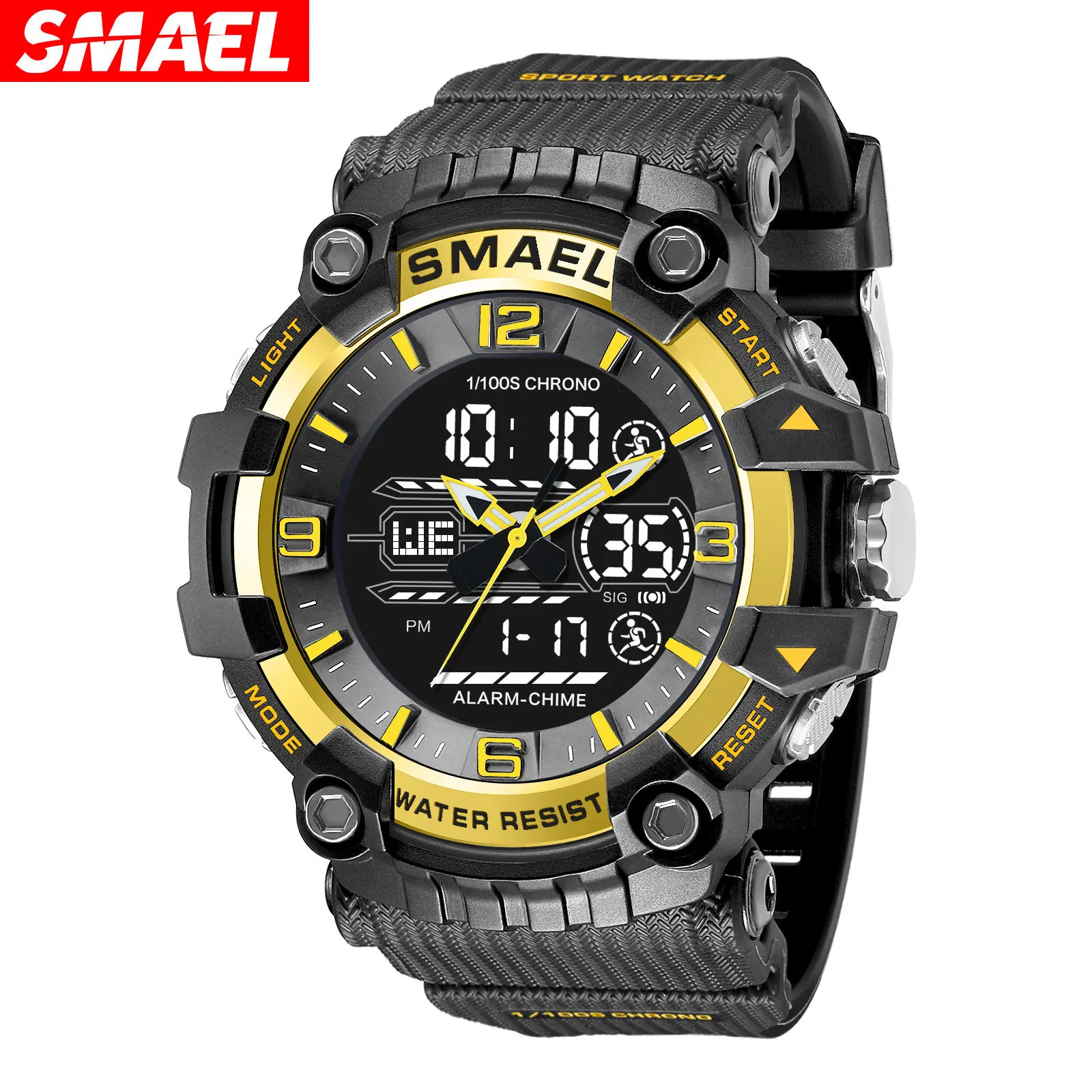 

SMAEL Men's Trend Multifunctional Outdoor Sports Waterproof Alarm Clock Luminous W atch