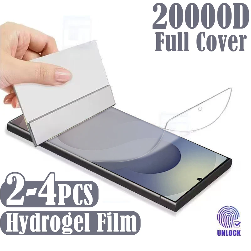 

2-4Piece Soft Silicone Hydrogel Film for Samsung Galaxy S25 Ultra Screen Protector for Samsung S25 Plus S25 Edge Protective Film