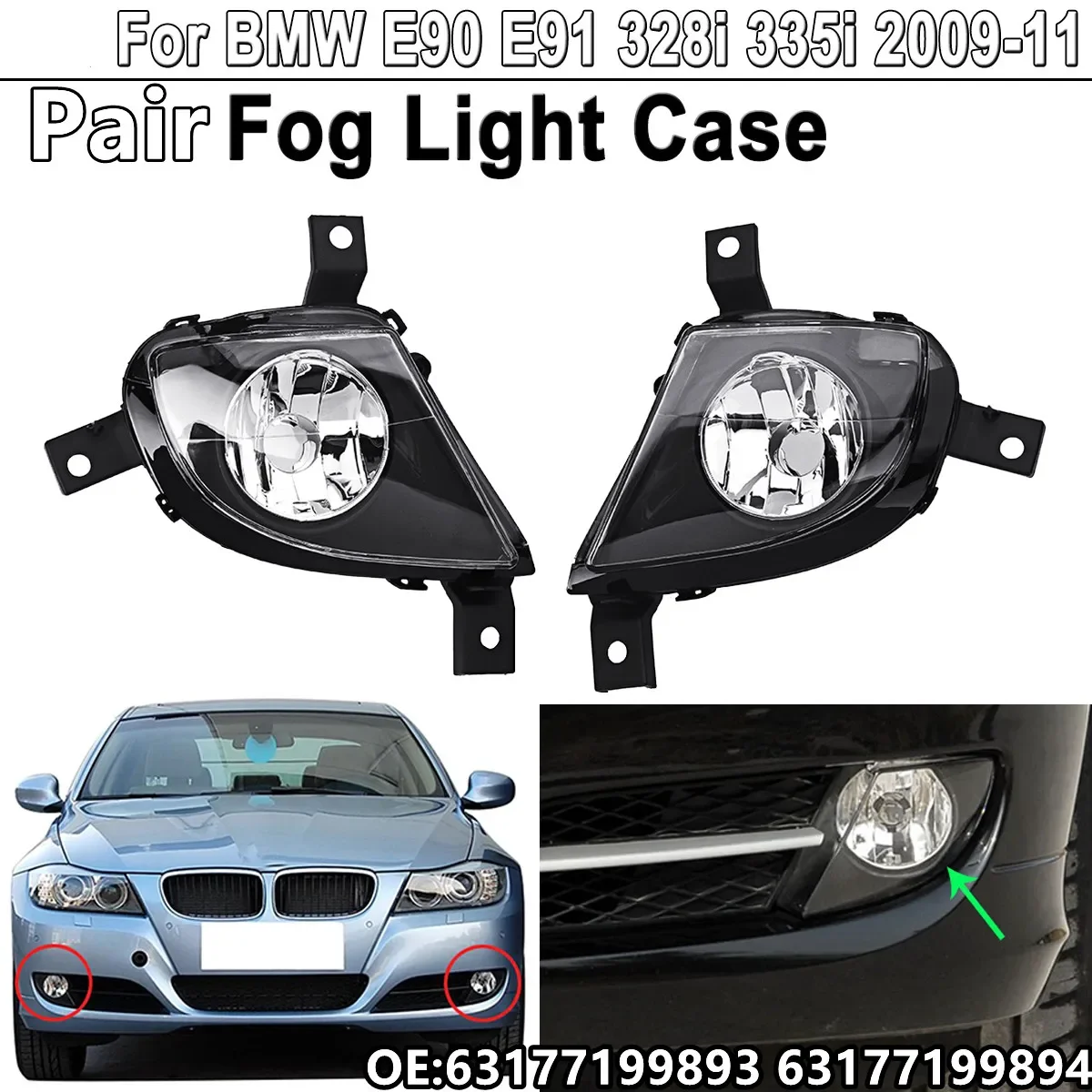 

Pair For BMW E90 E91 LCI 2009-2012 Front Bumper Fog Light Fog Lamp Anti-Fog Lamp For 318 320 325 328 330 Foglights Driving Light