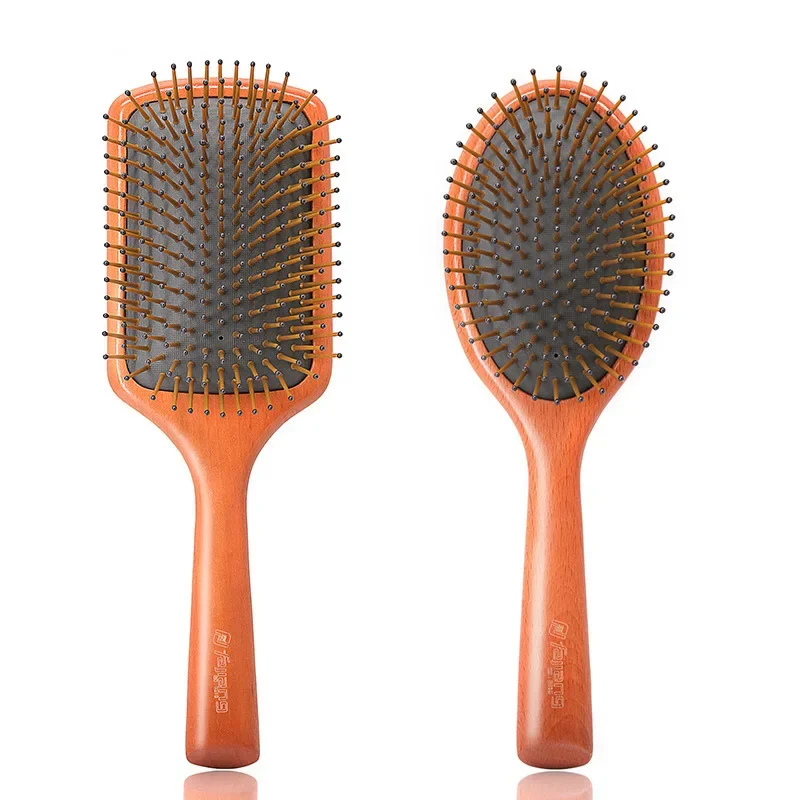 

Антистатическая деревянная щетка для волос на воздушной подушке, влажная вьющаяся щетка для распутывания волос для массажа, парикмахерская укладка