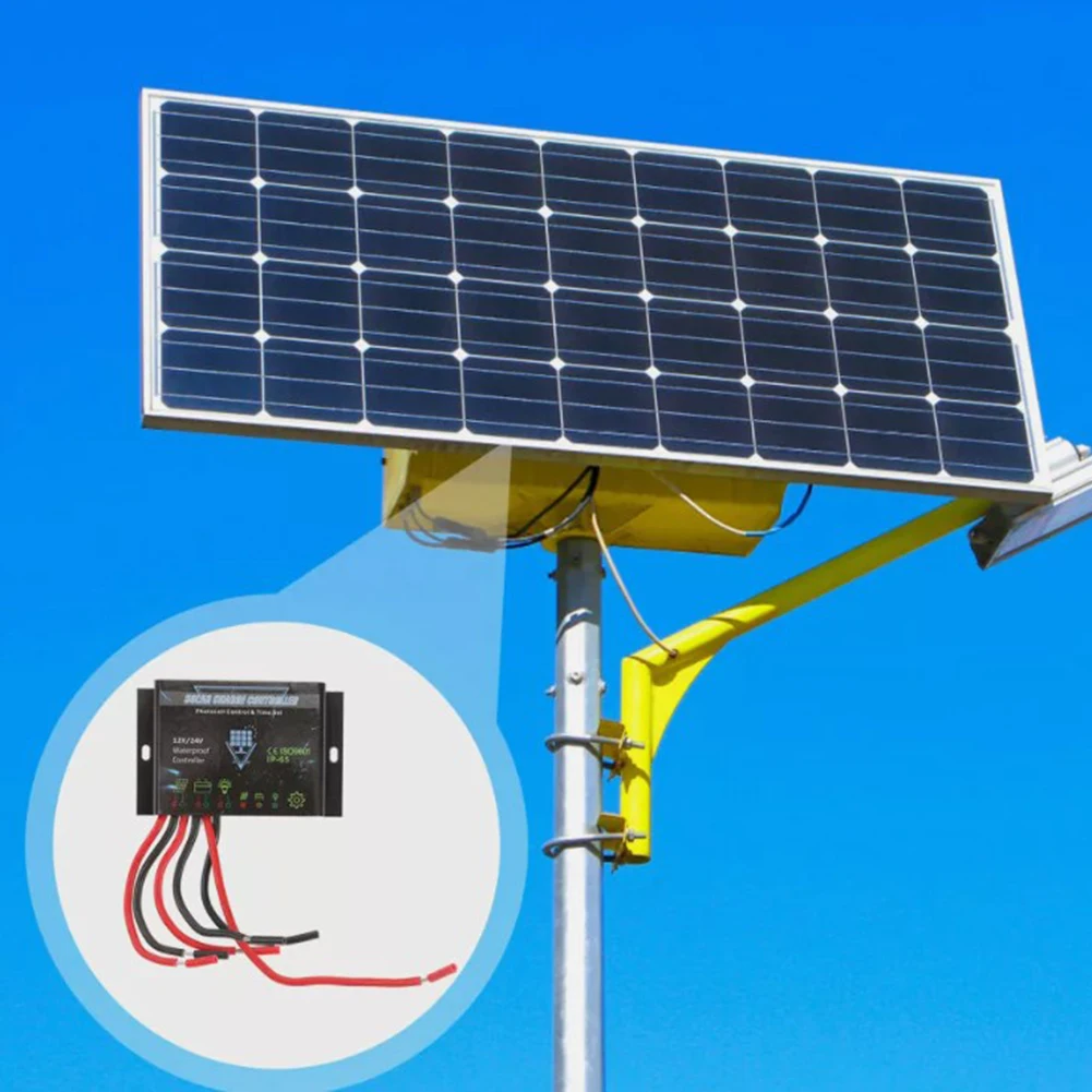 

12V24V10A Solar Controller Waterproof Regulator Intelligent Controller Solar Charge Light Time Control Electrical Equipment