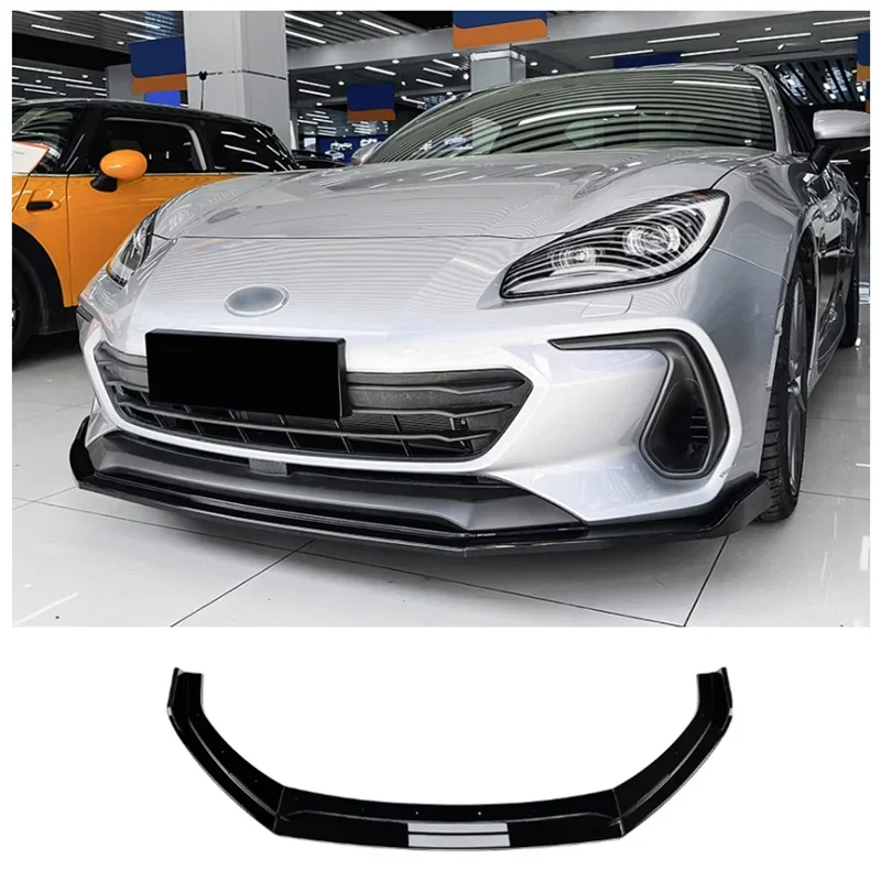 

For Subaru BRZ 2021 2022 2023 2024 High Quality ABS Bright Black & ABS Carbon Bumper Front Lip Spoiler Protector Cover