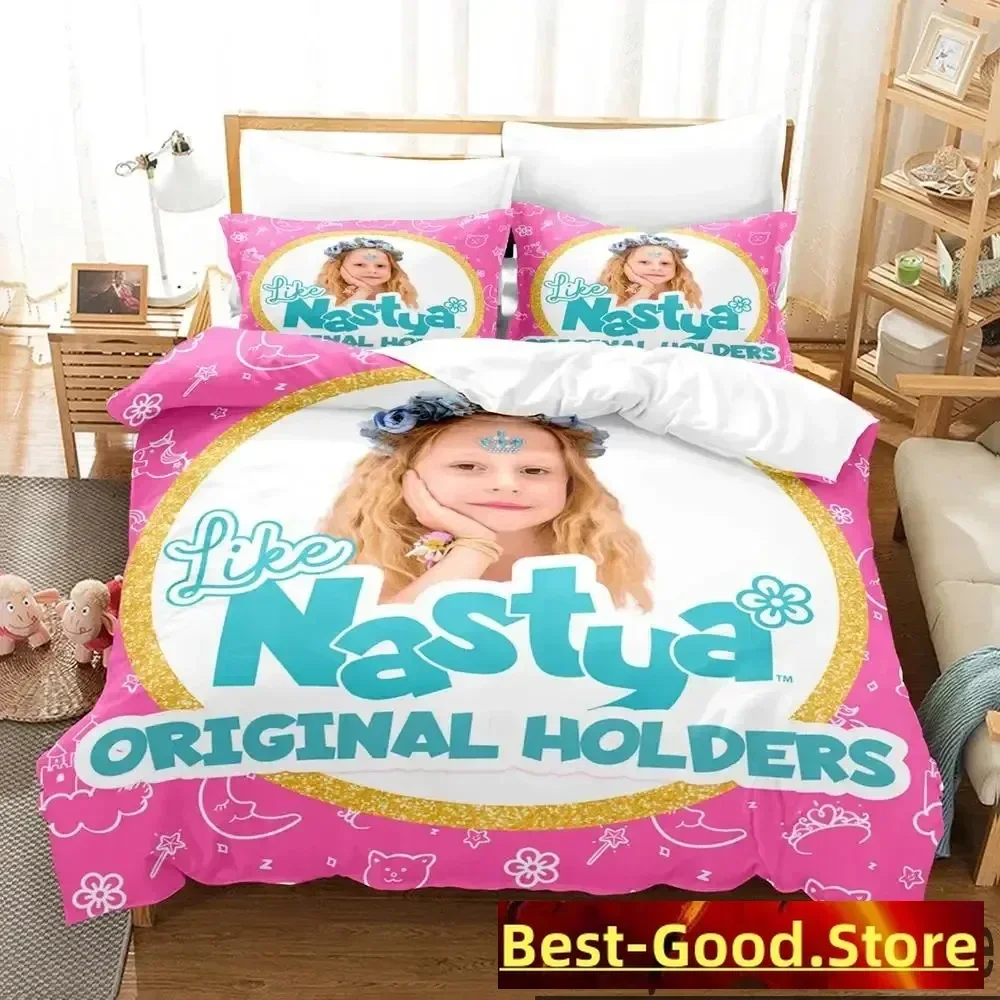 

3D Print Like Nastya Bedding Set Boys Girls Twin Queen King Size Duvet Cover Pillowcase Bed boys Adult Home Textileextile