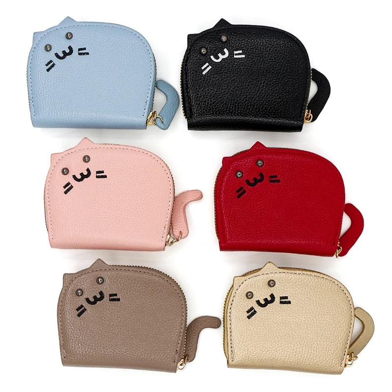 Cartoon Cat Coin Purse Cute Coin Wallet Key Change Cards Holder Portable Zipper Packet