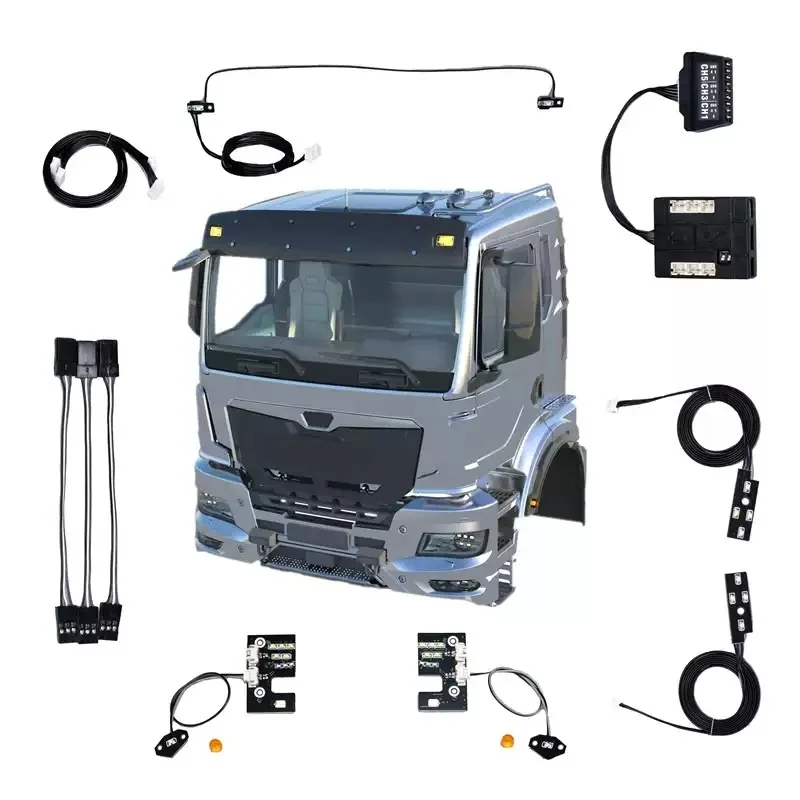 ชุดไฟหน้า LED จำลอง สำหรับรถบรรทุก Tamiya RC 1/14 รถพ่วง รถดัมพ์ MAN TGS อุปกรณ์เสริม DIY อัพเกรดรถ