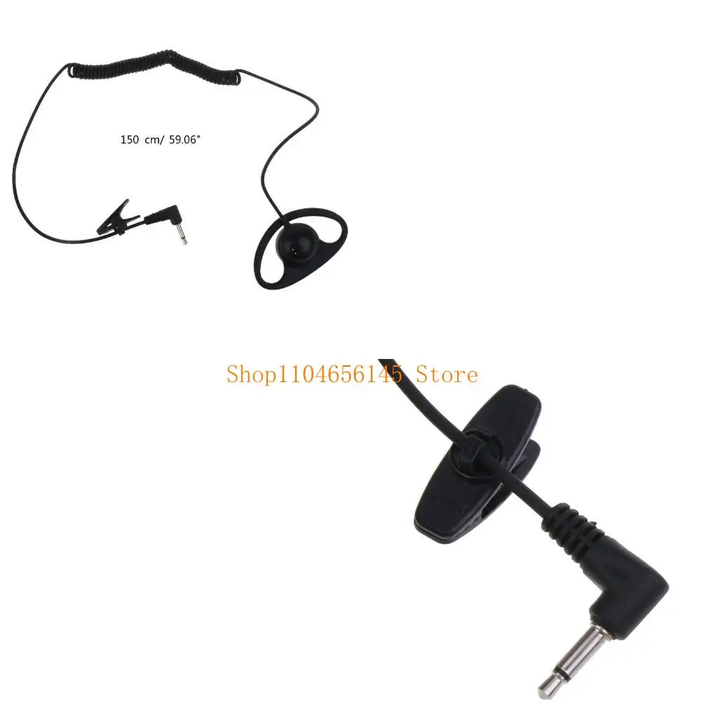 

5asd 3.5mm D-shaped Only Earpiece Receive Only Headset Earphone 55cm/21.7-inch
