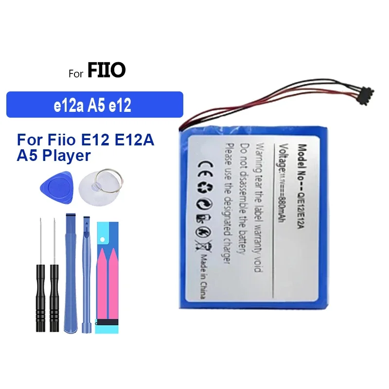 880mAh Replacement Battery For Fiio E12 E12A A5 Player