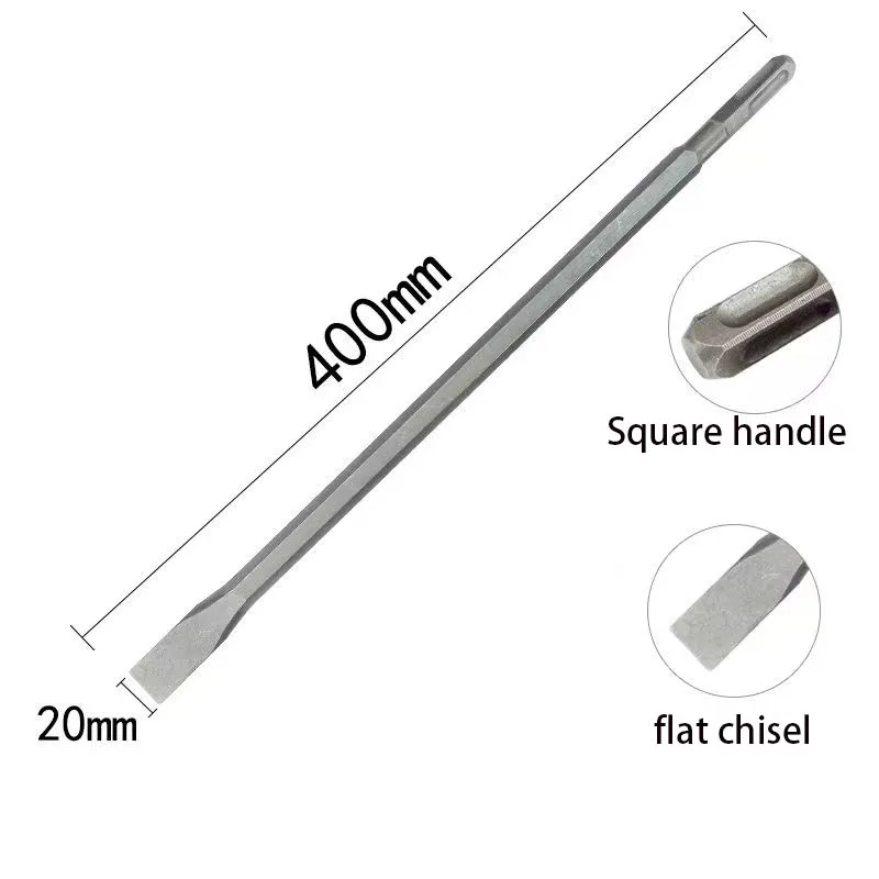 Chisel Set SDS Plus Square Shank Electric Hammer Drill Bit Point Groove Gouge Flat Masonry Tools for Concrete Brick Wall Rock