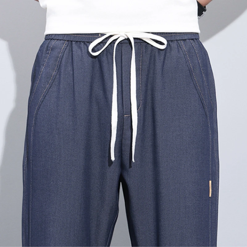 سراويل تقليدية للرجال بسيطة رقيقة ركض رياضي كل مباراة بنطلون مستقيم تنفس الرباط وسيم Ulzzang موضة M-5XL