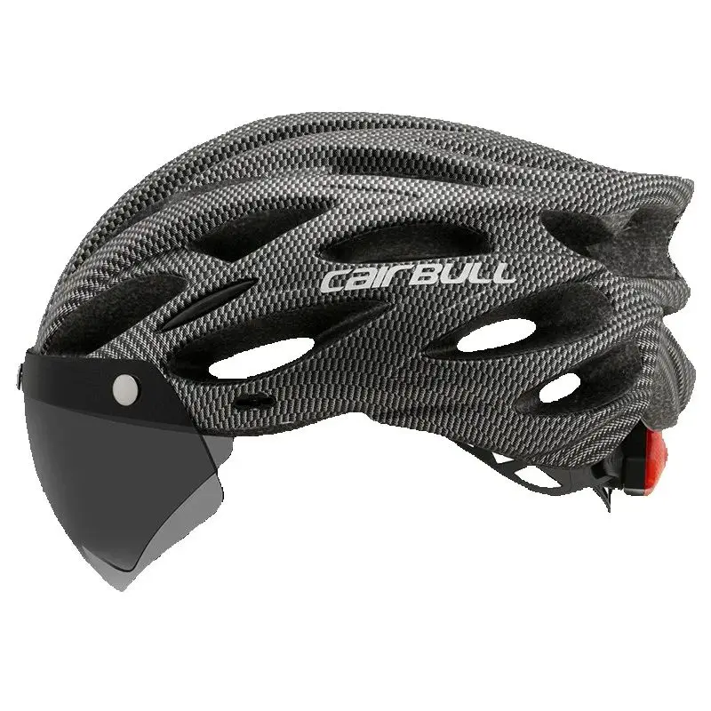 NEW 230g CAIRBULL Ultralight Helmet Road MTB Helmet Intergrally-molded with Removable Visor Goggles Bike Taillight Helmet