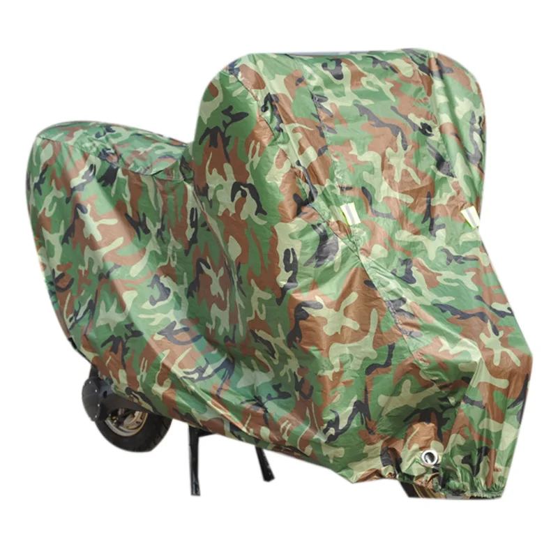 Camouflage Motorcycle Waterproof Cover Outdoor UV Protector Bike Rain Dustproof Scooter