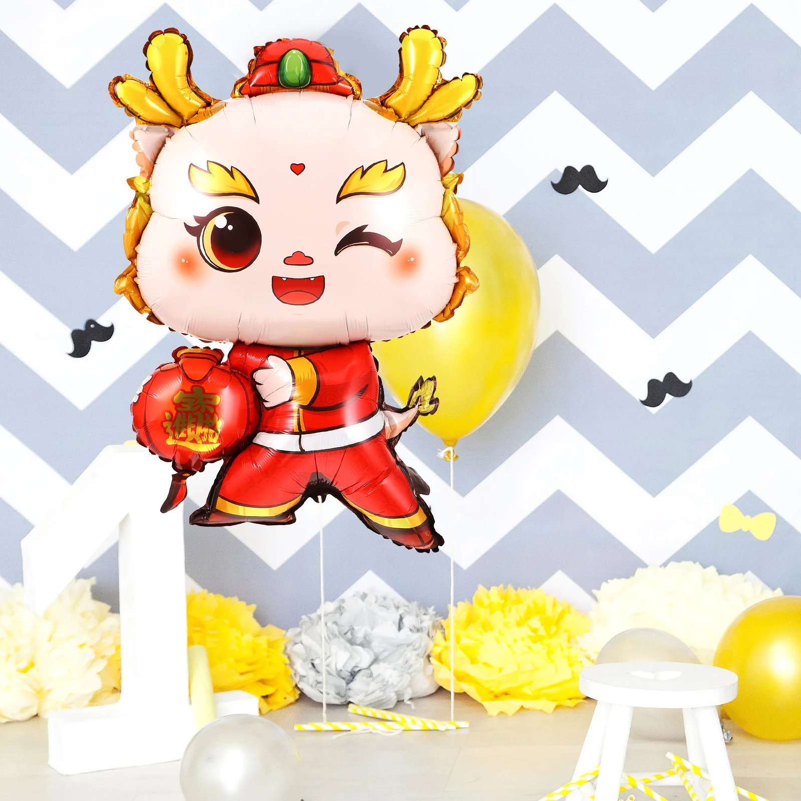 

Dragon Balloon Large Cartoon Foil Inflatable for Lunar New Year Party Home Mall Office Decor Chinese Spring Festival Celebration