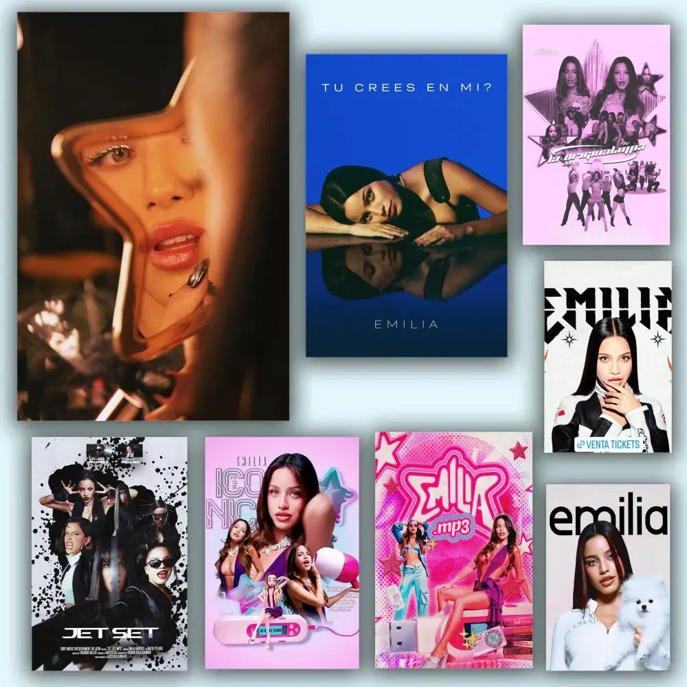 Poster HD Anime Hot Theme Singer/OST/Movie-Waterproof Self-Stick Home Decor E-Emilia Mernes Mp 3 Singer