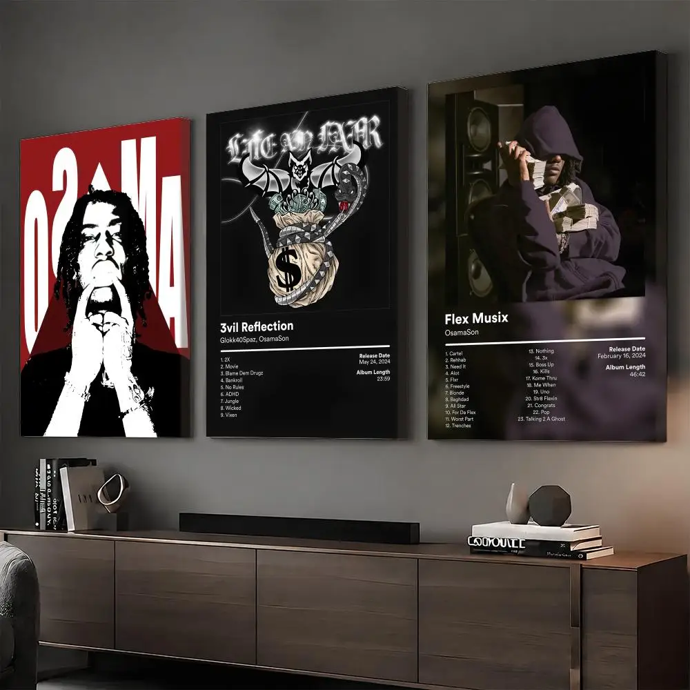 O-osamaSon Amari Deshawn Middleton Painting Calligraphy HD Modern Style Inner Frame Canvas Bedroom Room Hallway Wall Art Decor