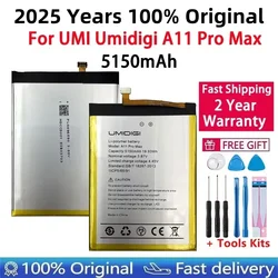 Schnelle Lieferung 2025 Jahre 100% Original 5150 mAh Ersatz Batterie Für UMI Umidigi A11 Pro Max Hochwertige Batterien Bateria