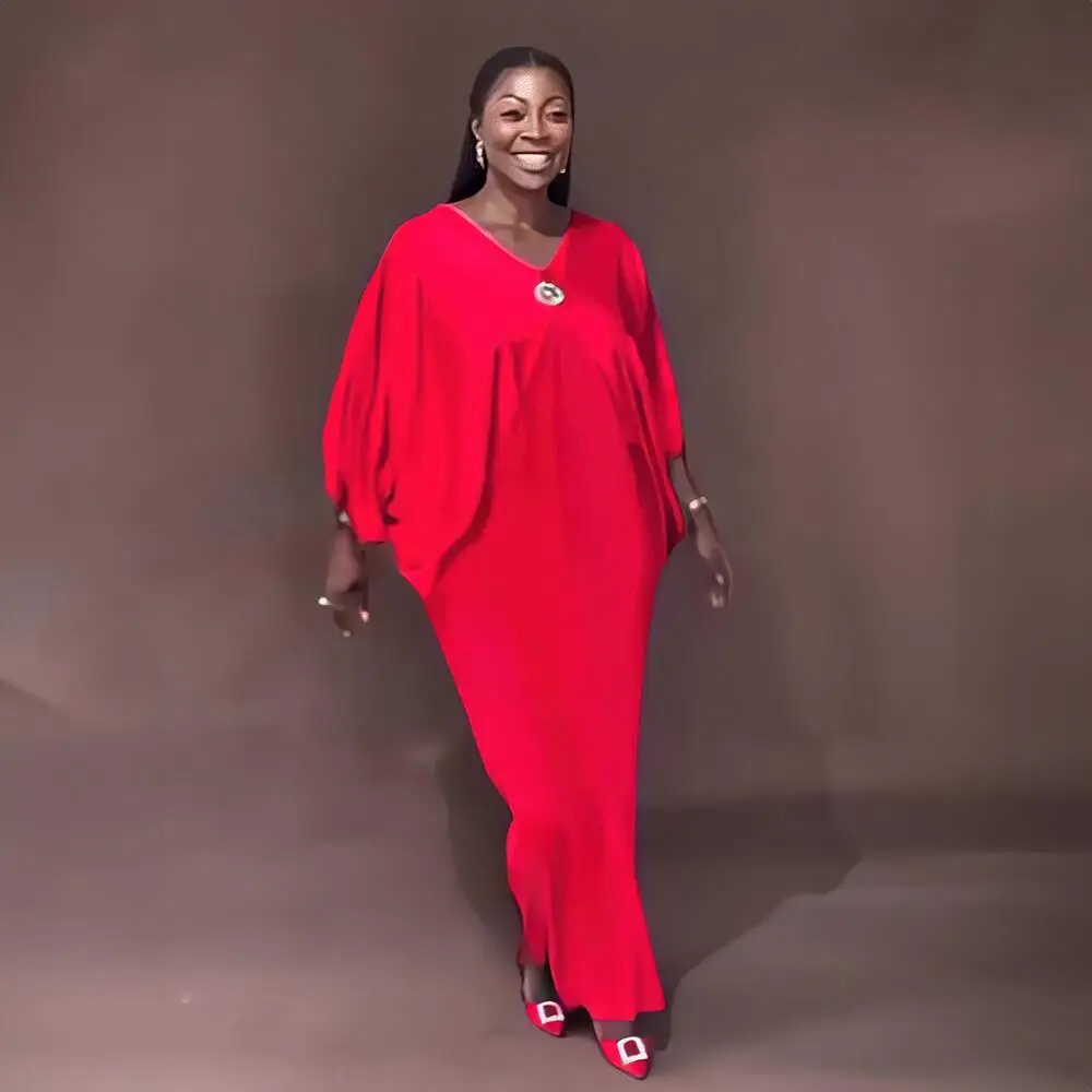 Moda abito africano Rayon tessuto pieghettato africa abbigliamento mantello agganciato abbigliamento donna dalla turchia