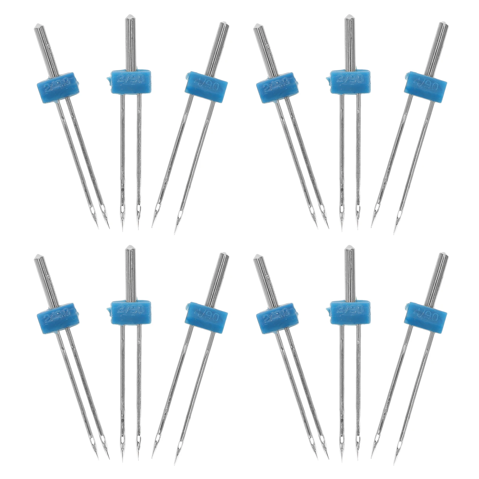 

12pcs Multifunctional Sewing Machine Needles Heavy Duty Twin Needle Set For Jeans Cotton Denim High-Carbon Steel Universal
