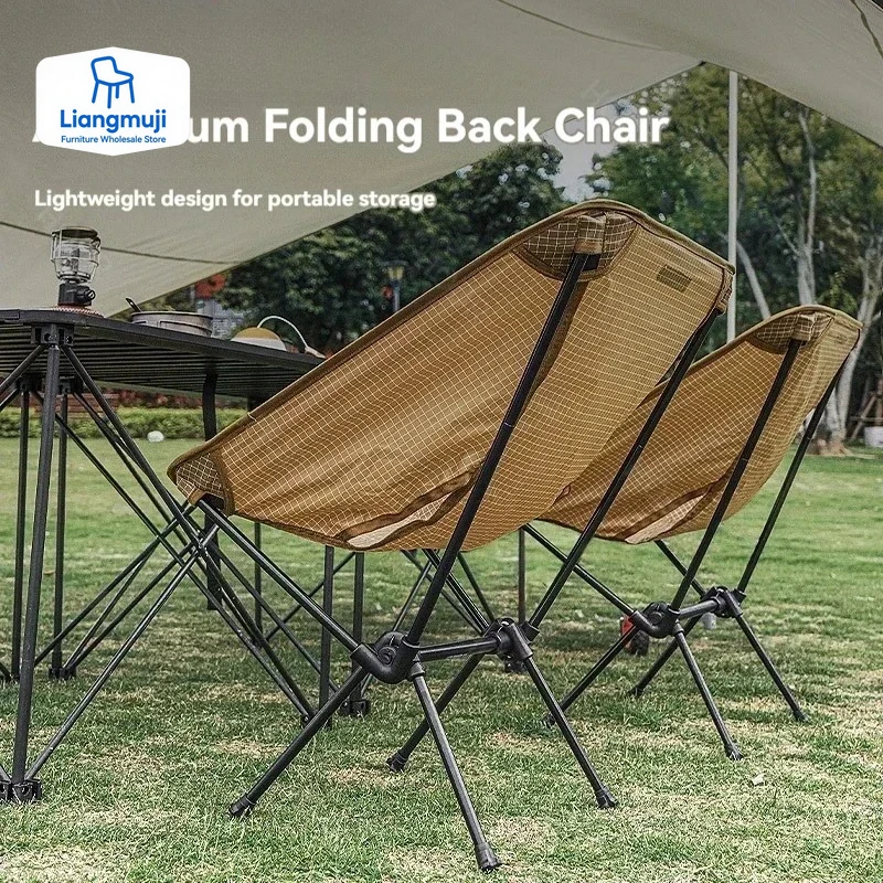 [HODR] 3F UL GEAR Camping Folding Back Chair Camping Chair Ultra Light Fabric Fishing Chairs Beach Chairs Outdoor Equipment