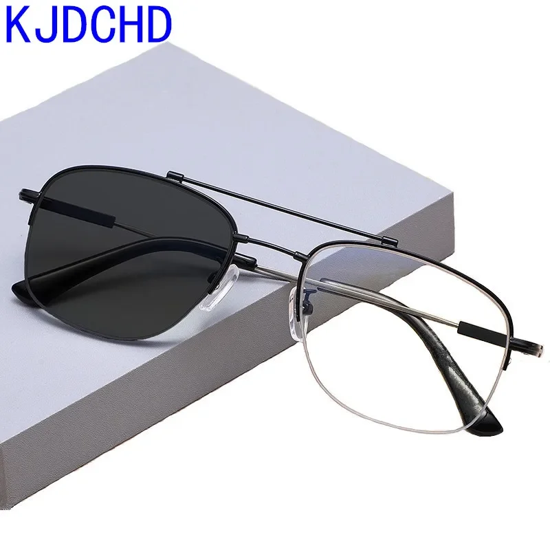 

New Titanium Sunglasses Photochromic Reading Glasses Men Women Ultra Light Reading Diopter Glasses +0.25 +0.50 +0.75 To +6.0