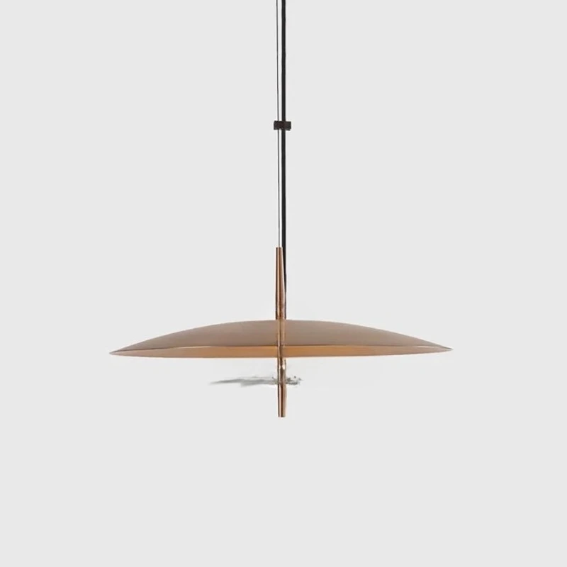 

Disc restaurant chandelier marble spinning lamp, marble chandelier