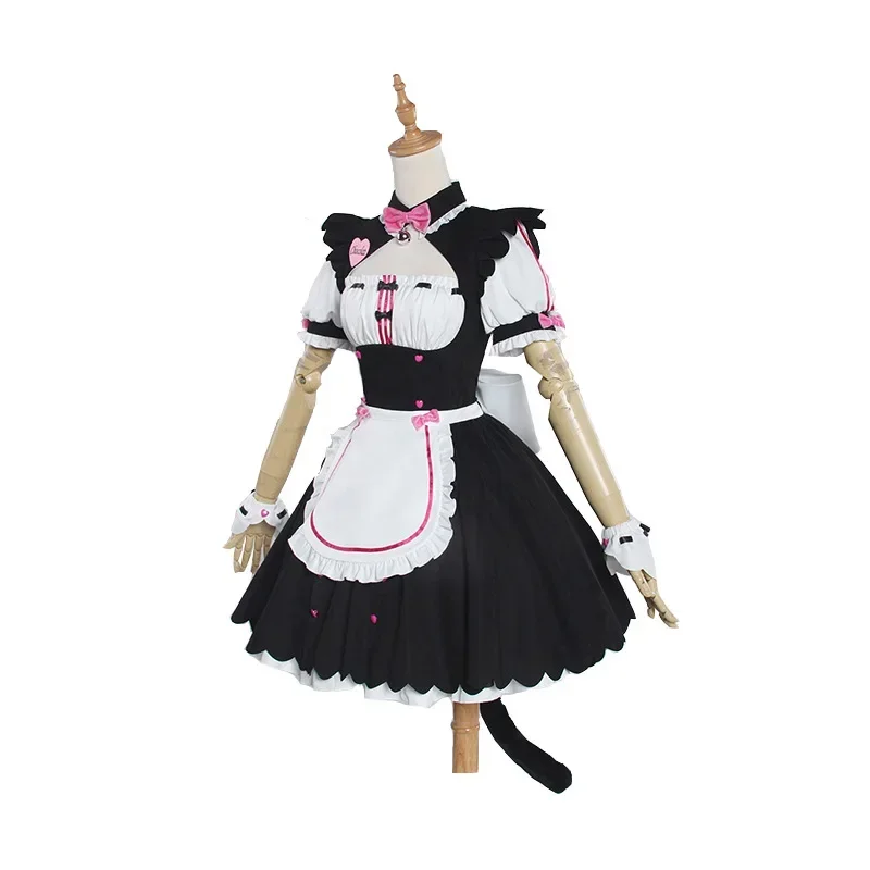 Cosxin Anime Nekopara Chocolate Vanilla Cosplay Costume Maid Dress Lolita Dress Cute Cat Neko Girls Women Costume Halloween Show