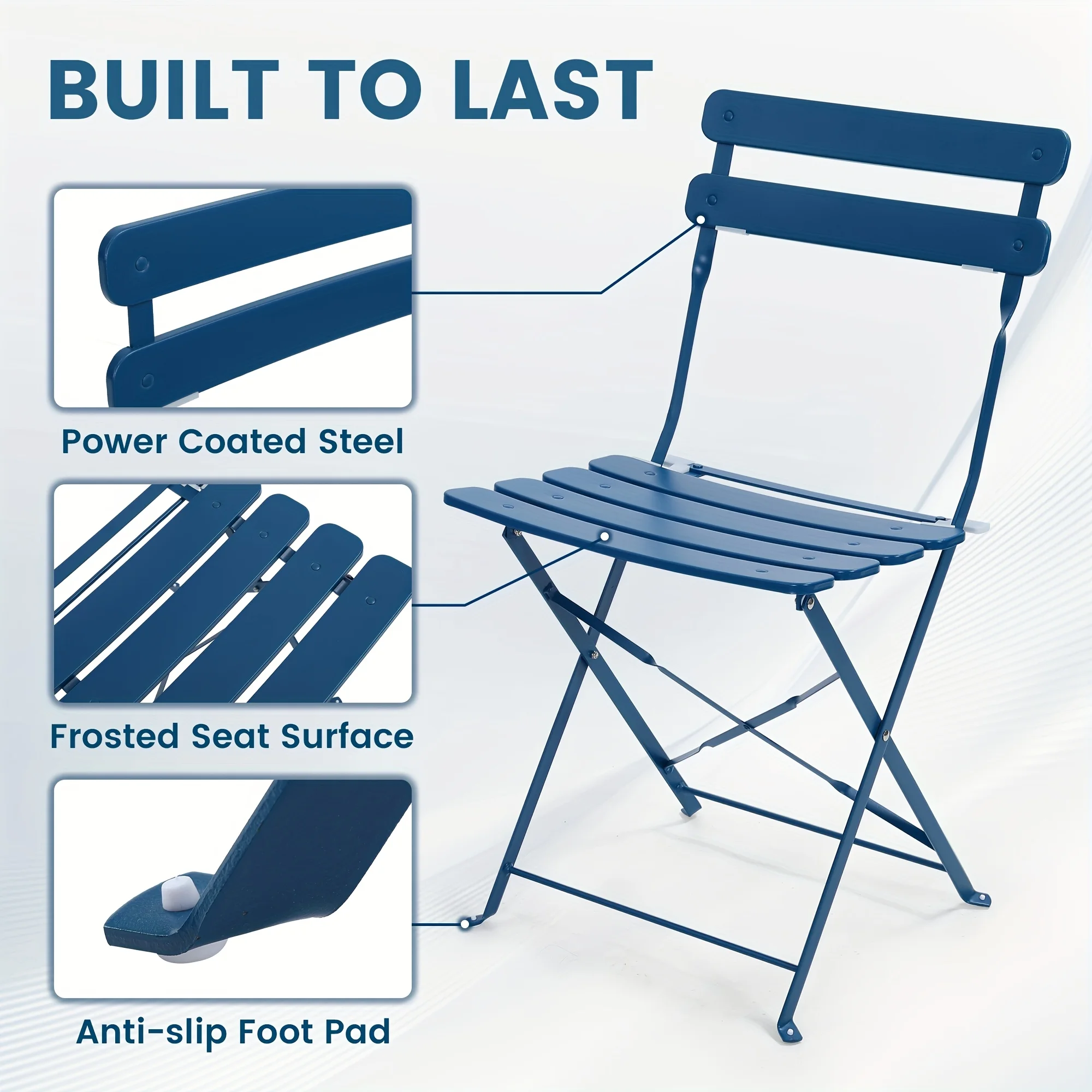 Set bistrot pieghevole in meta - Outdoor Furniture For Cafe recensione e prezzo