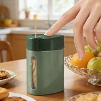 Automatic Toothpick Holder Organizer Portable Pop-Up Automatic Toothpick Dispenser For Kitchen Home Bathroom Living Room