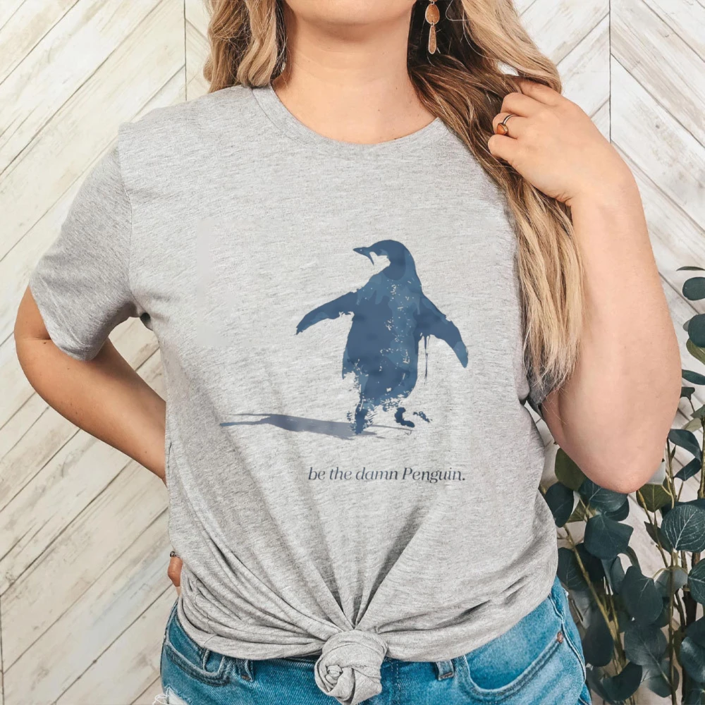 Be The Penguin Shirt  Nihilist Penguin T-Shir, Why Penguin Tee Meme Humor Tees Women Pattern Printed Trending Tops