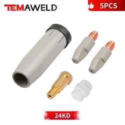 24KD New Coating Protection nozzle 0.8/1.0/1.2mm MIG Torch Gas Nozzle Tip Holder of 24KD MIG MAG Welding Torch
